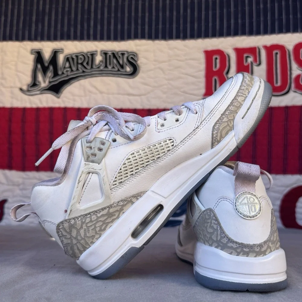 Size 7Y - Nike Jordan Spizike‎ Low White / Neutral Grey FQ3950-103